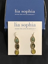 Lia Sophia  LYRIC Earrings Green Aventurine &amp; Abalone Pearl - £19.57 GBP