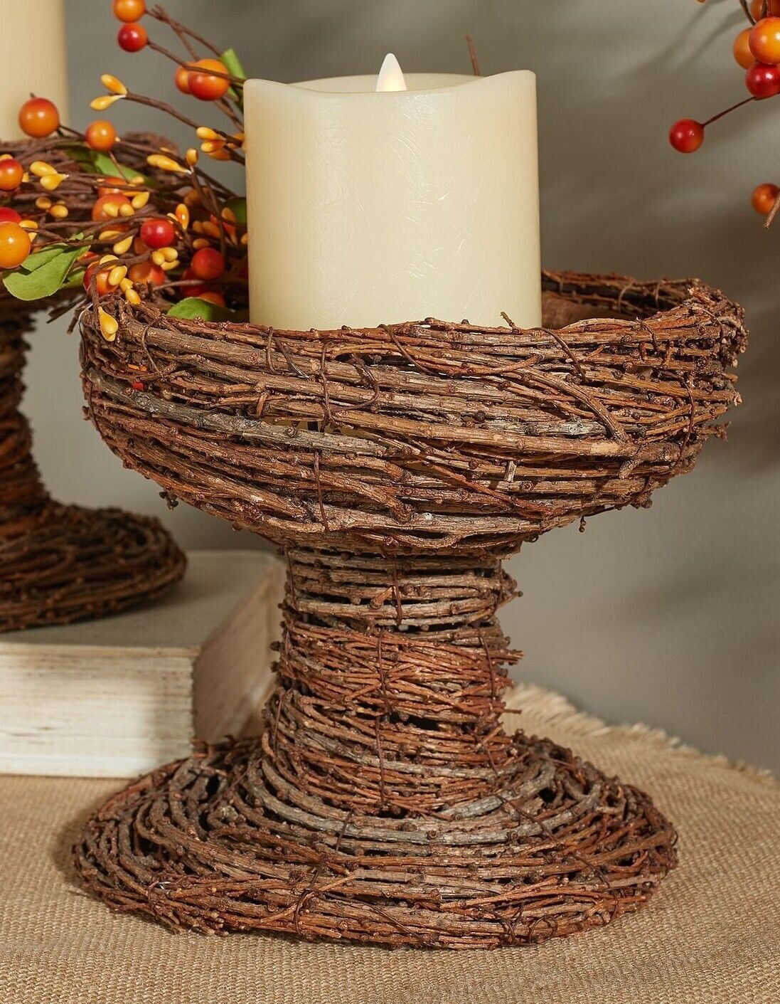 Natural Grapevine Pedestal by Valerie ONE in Natural - $22.30