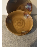 2 Sango Drip Glazed Brown Bowls  # 3202 - $24.00