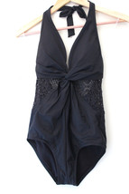 NWT Laundry by Shelli Segal Designer Sexy Black Halter Cut Out Swim Suit S $138 - £36.56 GBP