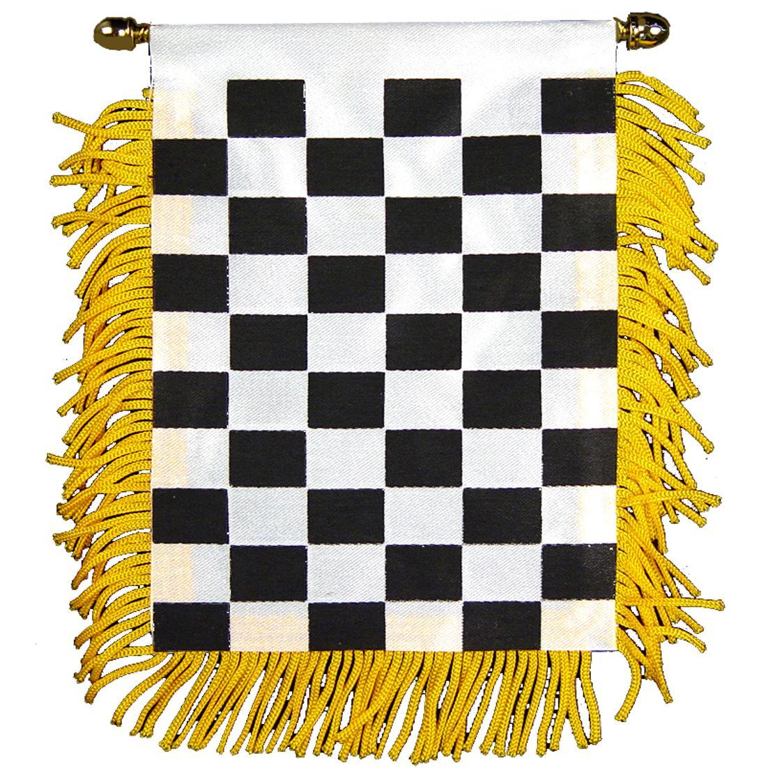 Primary image for Checkered Flag Mini Banner 3" x 5"