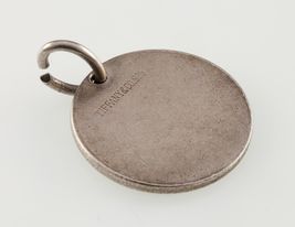 Tiffany &amp; Co. Sterling Silver Round Tag Blank Engravable Charm 23.5 mm - €108,17 EUR