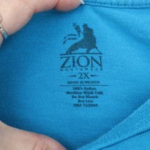 Bob Marley Shirt Mens 2X Blue Zion Roots wear Short Sleeve Round Neck Print Tee - £23.35 GBP