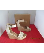 Zodiac Sabeen Ankle-Strap Espadrille Wedge Sandals $99 Size 9 1/2  Gold ... - $463.80 MXN