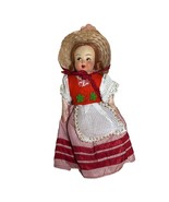 Vintage Scandinavian Swedish Doll Folk Costume Straw Hat - $553.58 MXN