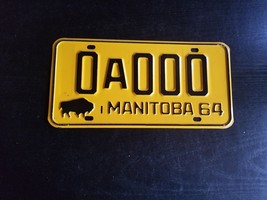 1964 Manitoba Sample License Plate - $73.34