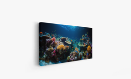 Coral Reef Ocean Vibrant Colors Wall Art Canvas Framed Picture Poster Home Decor - £19.78 GBP+