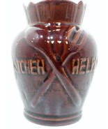 Vintage Weller Pottery Brown Glaze Kitchen Helper Utensil Holder   - £23.94 GBP