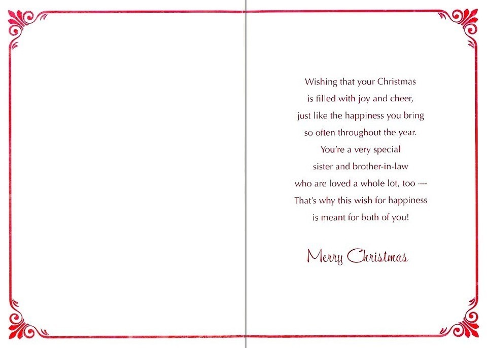 For You Sister & Brother-In-Law - Christmas Greeting Card - 57572 Item image 2