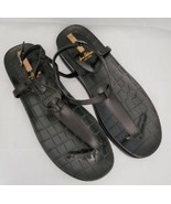 Sam Edelman Black Naomi T-Strap Leather Sandal Strappy 10.5 NEW - $94.97 CAD