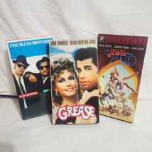 Lot 3 Comedy Vhs - Grease - Blues Brothers - Jewel Of The Nile - Classic Movies! - £11.59 GBP