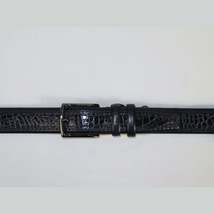 Men Genuine Leather Belt PIERO ROSSI Turkey Crocodile print Stitched 3071 Navy image 3