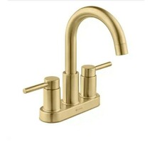 Dorind 4 in. Centerset Double Handle High-Arc Bathroom Faucet in Matte Gold - $1,285.93 MXN