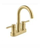 Dorind 4 in. Centerset Double Handle High-Arc Bathroom Faucet in Matte Gold - $1,285.93 MXN