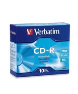 Verbatim CD-R 700MB 80min Recordable Digital Audio Discs Jewel Pack 10 - $113.85 MXN