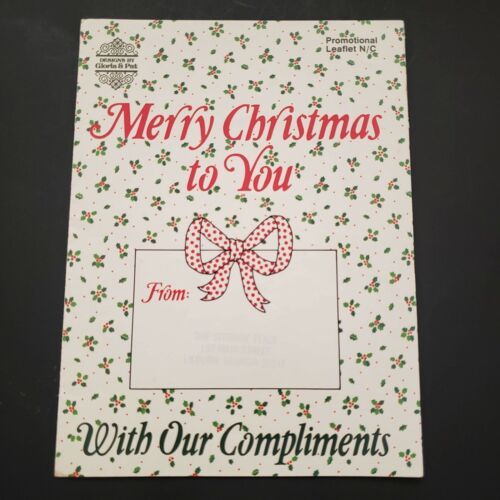 Designs by Gloria & Pat Christmas Promo Miniature Cross Stitch Patterns Vintage - $3.71
