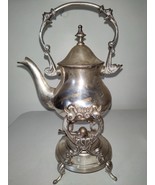 Silver plate India Tilting Teapot Stand, Burner - $138.60