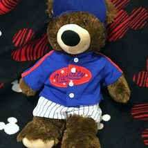 Build A Bear Varsity Baseball Bear Toy Plush Sports Bear Stuffed Animal Doll - £20.29 GBP
