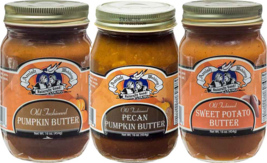 Amish Wedding Pumpkin, Pumpkin Pecan &amp; Sweet Potato Butters Variety 3-Pack - £33.19 GBP