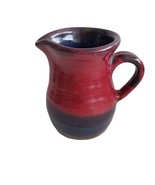 Peppertown Pottery Pitcher Red &amp; Blue Mississippi RILEY 8/18/95 Vintage ... - £74.68 GBP