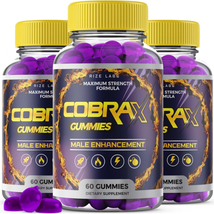 (3 Pack) Cobrax Gummies, Cobrax Gummies for Men, Cobra X Performance Sha... - £84.61 GBP