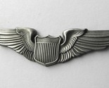 USAF AIR FORCE LARGE BASIC PILOT WINGS LAPEL PIN BADGE 2 INCHES - £5.17 GBP