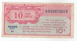 USA, Mpc Serie 471, 10 Centesimi, Militare Pagamento Certificato, PM9, X... - $24.40