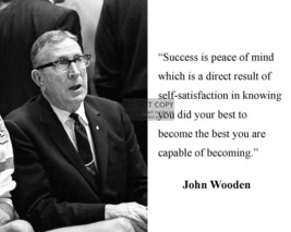 John Wooden Basketball Coach &amp; Player Inspirational Quote 8X10 Photo - £6.77 GBP
