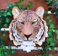 Ebros Orange Bengal Tiger Wall Bust Sculpture Tropical Jungle Predator Figure - £64.85 GBP