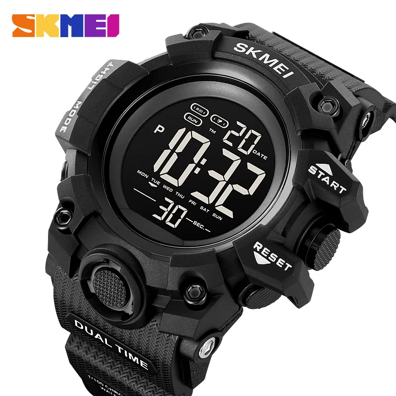  Dual Time Electronic Watch for Man  Waterproof  Wristwatch  Shockproof  Clock D - £49.82 GBP