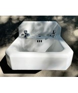 Kohler Vintage 18 x 20 Cast Iron Wall Sink W/ Faucets ~ 1938 Art Deco MCM - $960.39 CAD