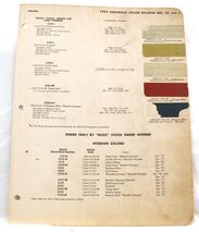 1953 Chevrolet- &amp; Truck  DuPont Paint Chip Color Bulletin Set #628 - $143.86 MXN