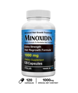 Minoxidin 1000mg Hair Growth Extra 120 Pills For Men &amp; Women Regrowth St... - $406.56 MXN