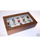 LARGE 10 WATCH CASE Walnut 65mm Watches Storage Organizer Box display gl... - $69.95