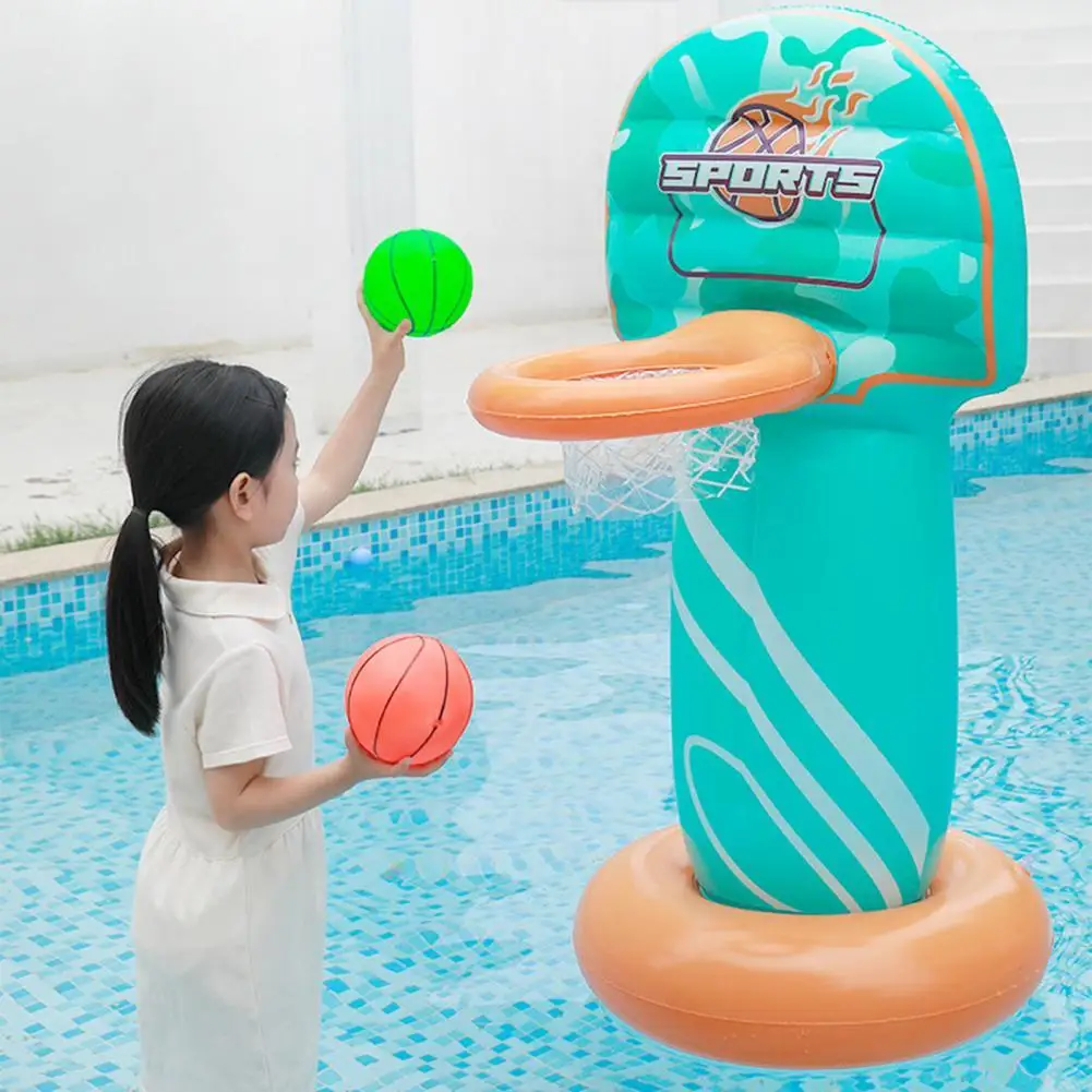 1 Set Funny Inflated Basketball Hoop Toy Creative PVC Soft Water Inflatable - £43.97 GBP