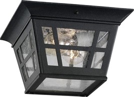 Porch Ceiling Light Fixture Vintage Black Industrial Flush Mount Outdoor... - £69.37 GBP