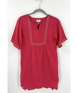 Old Navy Girls Boho Dress Size XL (14) Faded Red Tie Neck Eyelet Layered... - $263.43 MXN