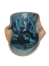 Vintage Handmade Pottery Bowl Trinket Dish Signed Made In Jamaica 6” Lon... - $16.00