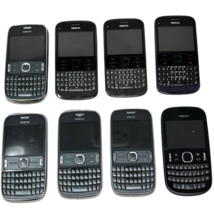 Lot of 8 Cell Phones Nokia Asha 201 302 E5 QWERTY Keyboard Camera Bluetooth 3G - £65.86 GBP