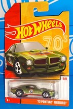 Hot Wheels 2019 Target Throwback Series #5 &#39;73 Pontiac Firebird Olive Green - £8.01 GBP