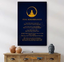 Buddhist Five Remembrances Wall Art Buddha Quotes Spiritual Print Art Decor-PA48 - £19.38 GBP+