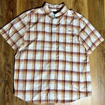 Marmot Mens Lightweight Short Sleeve Shirt Size XL Cinnamon Orange Plaid... - £15.64 GBP