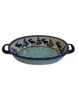 Polish Pottery Boleslaviec Oval Reindeer Dish J. Radzinske 7&quot; - €20,54 EUR