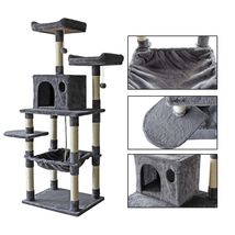 63&#39;&#39; Multi-Level Cat Tree Activity Tower Condo Top Perch Hammock for Kittens - £65.95 GBP