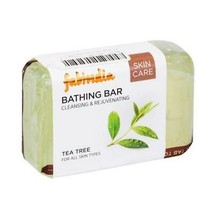 Fabindia Lot of 2 Tea Tree Bathing Bars soaps 200 grams soft skin face body care - £15.35 GBP