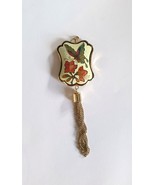 Vintage Cloisonné 2-sided Pendant Neckless Butterfly with Flowers Gld To... - €30,72 EUR