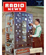 Radio News Magazine Feb. 1946 Velocity Modulation, Phase Inverters, Vintage - £7.82 GBP