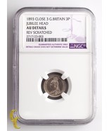 1893 Close 3 Great Britain 3 Pence Jubilee Head Detailed By NGC Km #-
sh... - $6,626.63 MXN