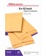 OFFICE DEPOT Clasp Envelopes, 9 x 12 Inches, Brown Kraft, 100 Per Box 28LB - $672.55 MXN