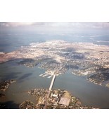 Aerial view of base Naval Air Station Norfolk NAS 1984 Photo Print - $8.81